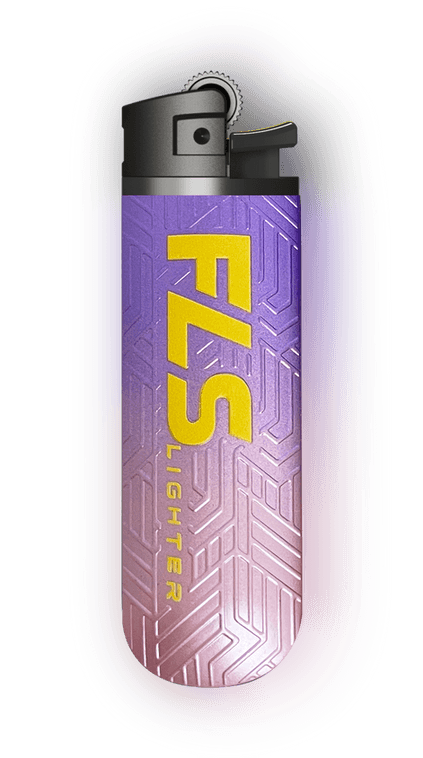 FLS Royal Purple Lighter - Wind Resistant Performance Lighter